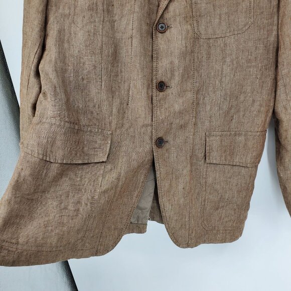 Banana Republic Modern Fit Linen Resort Casual Coastal Earthy Blazer Jacket 42R - Picture 11 of 11